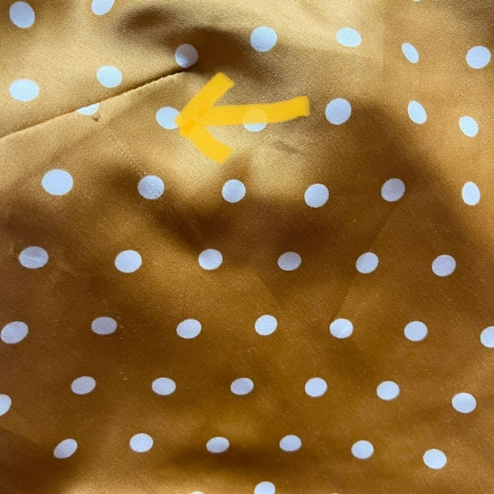 J.O.A. Yellow Polka Dots Satin Asymmetrical Dress US M - Picture 13 of 13